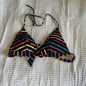 Victoria’s Secret Striped Multicolor Bikini Top